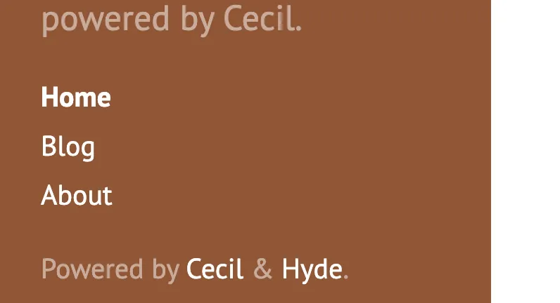 Visible proof of brown side panel